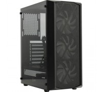 Powercase CMRMX-L3 Rhombus X3 Mesh LED, Tempered Glass, 3x 120mm 5-color fan, чёрный, ATX (CMRMX-L3)