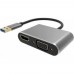VCOM CU322M Кабель-переходник USB 3.0 (Am) --&gt; HDMI(f)+VGA(f), Aluminum Shell