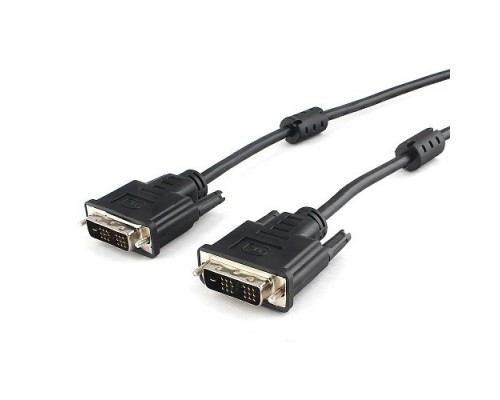 Кабель DVI-D single link Gembird/Cablexpert, 1.8м, 19M/19M, экран, феррит.кольца, пакет ( CC-DVIL-BK-6)