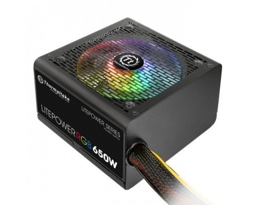 Thermaltake Litepower RGB 650W (24+4+4pin) APFC 120mm fan color LED 5xSATA RTL PS-LTP-0650NHSANE-1
