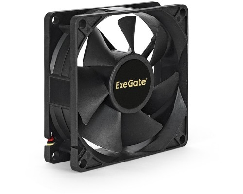 Exegate EX283375RUS Вентилятор ExeGate ExtraPower EP08025S2P, 80x80x25 мм, Sleeve bearing (подшипник скольжения), 2pin, 2200RPM, 23dBA