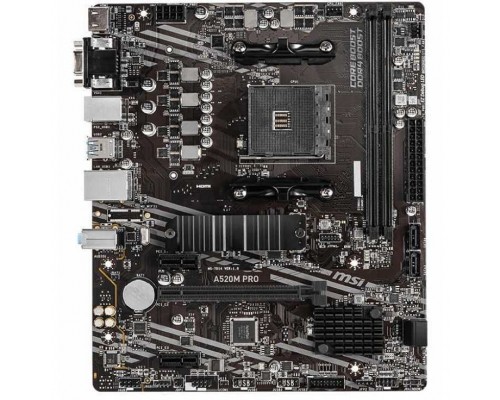 MSI A520M PRO Soc-AM4 AMD A520 2xDDR4 mATX AC`97 8ch(7.1) GbLAN RAID+VGA+HDMI+DP