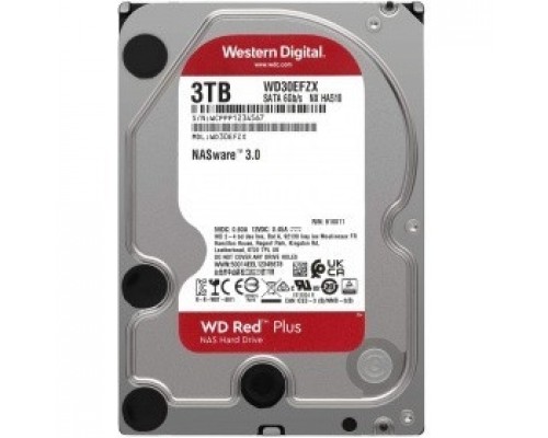 3TB WD NAS Red Plus (WD30EFZX) Serial ATA III, 5400- rpm, 256Mb, 3.5