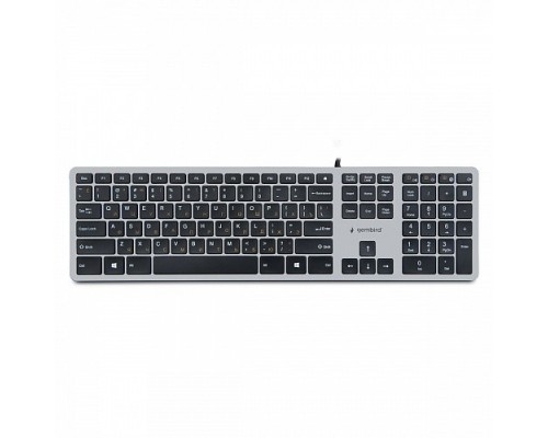 ноутбучного типа Gembird KB-8420, USB, ножничный механизм, клавиши управления громкостью, 104 клавиши, кабель 1,5м