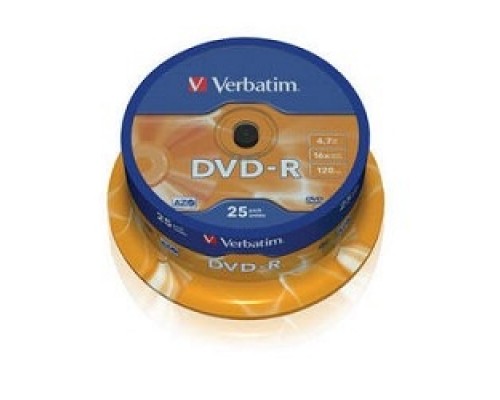 Verbatim и DVD-R 4.7Gb 16-х, 25шт, Cake Box (43522)