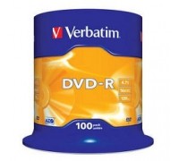 Verbatim и DVD-R 4.7Gb 16-х, 100 шт, Cake Box (43549)
