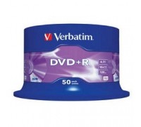 Verbatim и DVD+R 4.7Gb 16-х , 50 шт, Cake Box (43550)