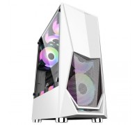 1STPLAYER DK-3 WHITE / ATX, tempered glass / 3x 120mm LED fans inc. / DK-3-WH-3G6