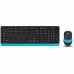 + мышь A4Tech Fstyler FG1010 клав:черный/синий мышь:черный/синий USB беспроводная Multimedia