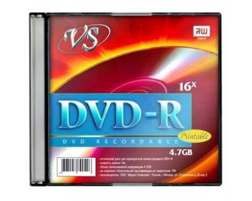 и VS DVD-R 4,7 GB 16x SL/5 Ink Print