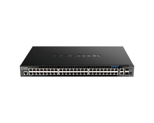 D-Link DGS-1520-52MP/A1A Управляемый L3 стекируемый коммутатор с 44 портами 10/100/1000Base-T, 4 портами 100/1000/2.5GBase-T, 2 портами 10GBase-T и 2 портами 10GBase-X SFP+ (PoE-бюджет 370 Вт)