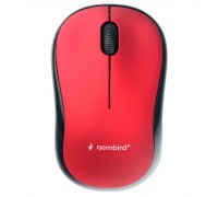 Gembird MUSW-270 беспроводная, красный, 2.4ГГц, 2кн+колесо-мышка, 1000 DPI, оптический