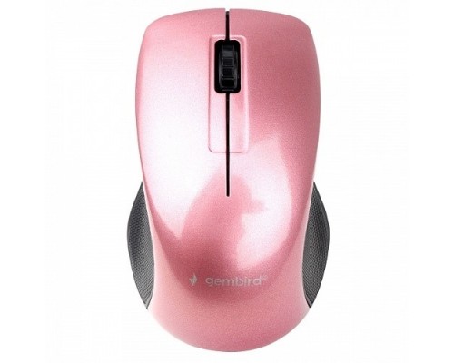 Gembird MUSW-370 беспроводная, розовый, 2.4ГГц, 2кн+колесо-мышка, 1000 DPI, оптический