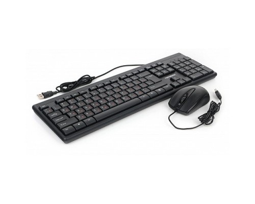 Гарнизон Комплект клавиатура + мышь GKS-126 проводной, черный, 1,5 м, 104 кл, 2 кл + колесо-кнопка, 100DPI