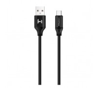 Harper USB - USB type-C, SCH-732 black (Силиконовый Кабель для зарядки и синхронизации, 2м, Металлический штекер на концах. Способны заряжать устройства до 2х ампер)