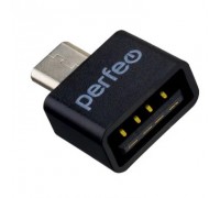 Perfeo adapter USB на micro USB c OTG (PF-VI-O010 Black) чёрный PF_B4995