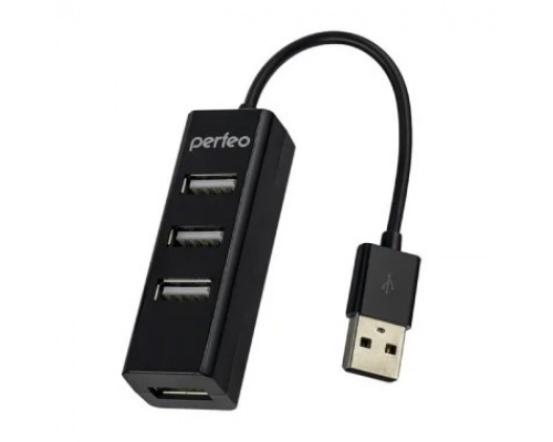 Perfeo USB-HUB 4 Port, (PF-HYD-6010H Black) чёрный