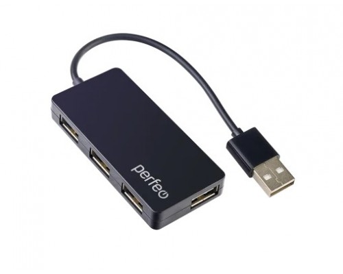 Perfeo USB-HUB 4 Port, (PF-VI-H023 Black) чёрный PF_C3217