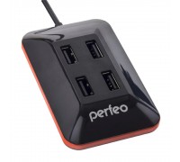 Perfeo USB-HUB 4 Port, (PF-VI-H028 Black) чёрный PF_A4527