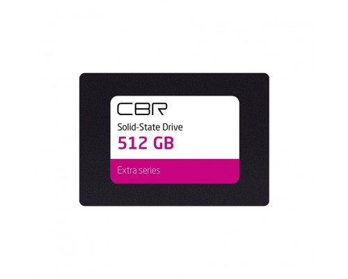 CBR SSD-512GB-2.5-EX21, Внутренний SSD-, серия Extra, 512 GB, 2.5, SATA III 6 Gbit/s, Phison PS3112-S12, 3D TLC NAND, DRAM, R/W speed up to 550/530 MB/s, TBW (TB) 600