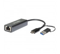 D-Link DUB-2315/A1A Сетевой адаптер 2.5 Gigabit Ethernet / USB Type-C с переходником USB Type-C / USB Type-A