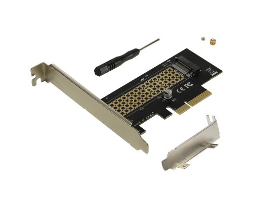 ORIENT C300E, Переходник PCI-E 4x-&gt;M.2 M-key NVMe SSD, тип 2230/2242/2260/2280, планки крепления в комплекте (31100)