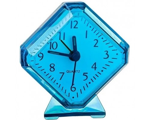 Perfeo Quartz часы-будильник PF-TC-002, ромб. 7,5*8,5 см, синие