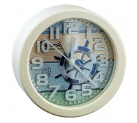 Perfeo Quartz часы-будильник PF-TC-013, круглые диам. 10,5 см, штурвал
