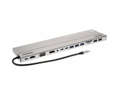 VCOM CU4703 Адаптер TypeC --&gt;3*USB3.0+2*USB2.0+VGA+RJ45+SD+TF+AUD+HDMI+DP+2*USB3.1 Data+PD