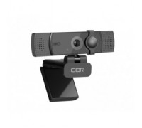 CBR CW 872FHD Black, Веб-камера с матрицей 5 МП, разрешение видео 1920х1080, USB 2.0, встроенный микрофон с шумоподавлением, автофокус, крепление на мониторе, шторка, длина кабеля 1,8 м, цвет чёрный