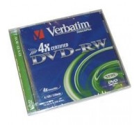 и DVD+RW Verbatim 4-x, 4.7 Gb, (Jewel Case 5 шт) (43229/43228)