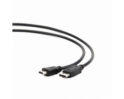 Bion Кабель DisplayPort - HDMI, 20M/19M, однонаправленный конвертор сигнала с DisplayPort в HDMI, 1м, черный BXP-CC-DP-HDMI-010