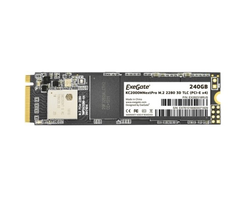 ExeGate SSD M.2 2280 240GB ExeGate NextPro KC2000TP240 (PCIe Gen3x4, NVMe, 22x80mm, 3D TLC) EX282318RUS