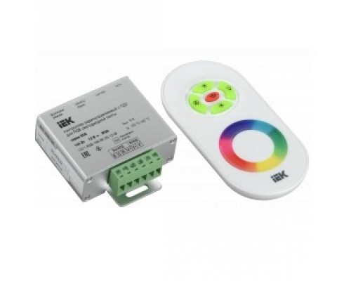 Iek LSC1-RGB-144-RF-20-12-W Контроллер с ПДУ радио RGB 3 канала 12В 4А 144Вт белый