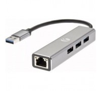 VCOM DH312A USB 3.0 --&gt;RJ-45 1000Mbps+3 USB3.0, Aluminum Shell, 0.2м VCOM &lt;DH312A&gt; 4895182246843