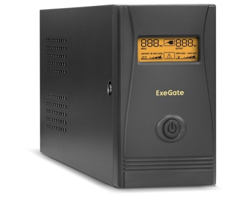 Exegate EP285479RUS ExeGate Power Smart ULB-850.LCD.AVR.EURO.RJ &lt;850VA/480W, LCD, AVR, 2 евророзетки, RJ45/11, Black&gt;
