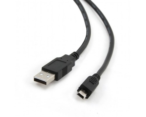 Bion Кабель интерфейсный USB 2.0 AM/miniBM, позолоченные контакты, ферритовые кольца, 1.8м, черный BXP-CCP-USB2-AM5P-018