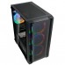 Powercase Alisio Micro X4B, Tempered Glass, 4х 120mm 5-color fan, чёрный, mATX (CAMIB-L4)
