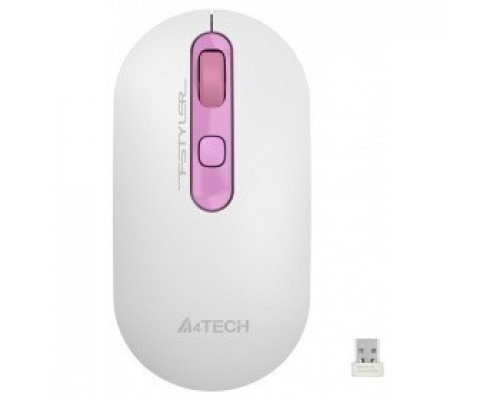 A-4Tech Fstyler FG20S Sakura белый/розовый оптическая (2000dpi) silent беспроводная USB (4but) 1599000