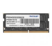 для ноутбука SODIMM 32GB PC25600 DDR4 PSD432G32002S PATRIOT