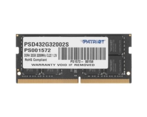 для ноутбука SODIMM 32GB PC25600 DDR4 PSD432G32002S PATRIOT