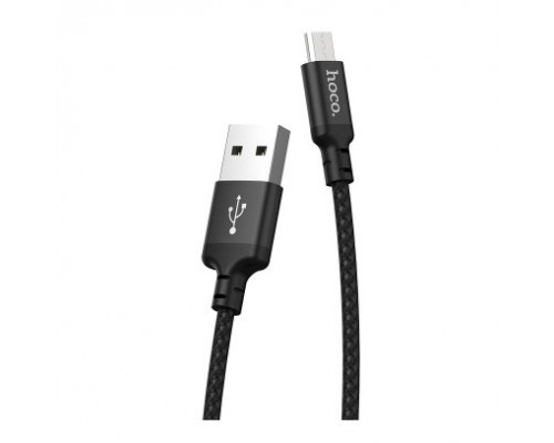HOCO HC-62844 X14/ USB кабель Micro/ 1m/ 2A/ Нейлон/ Black