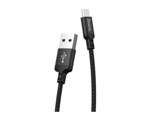 HOCO HC-62905 X14/ USB кабель Micro/ 2m/ 1.7A/ Нейлон/ Black