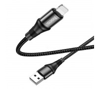 HOCO HC-34198 X50/ USB кабель Lightning/ 1m/ 2.4A/ Нейлон/ Black