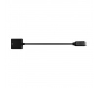 Bion Переходник с кабелем HDMI - DisplayPort, 19F/20M, однонаправленный DP-&gt;HDMI, длина кабеля 15см, черный BXP-A-HDMI-DP-02