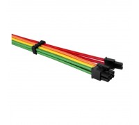 1STPLAYER RB-001 Комплект кабелей-удлинителей для БП / 1x24pin ATX, 2xP8(4+4)pin EPS, 2xP8(6+2)pin PCI-E / premium cotton / 350mm / RAINBOW