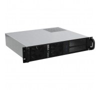 Procase 2U server case,0x5.25+8HDD,черный,без блока питания(2U,2U-redundant),глубина 550мм,ATX 12x9.6, панель вентиляторов 4*80х25 PWM