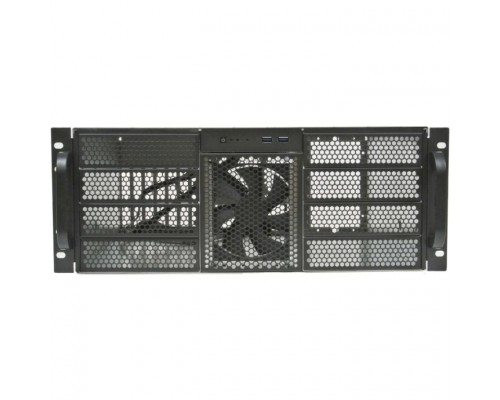 Procase RE411-D8H5-FS-65 4U server case,8x5.25+5HDD,черный, без блока питания 2U,глубина 650мм,MB EEATX 13.68x13,панель вентиляторов 3х120
