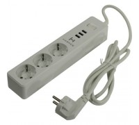 Harper Сетевой фильтр с USB зарядкой UCH-315 White (3 роз.,1,5м., 3xUSB., (3680W)16А) H00002825