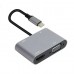 Aopen/Qust Кабель ACU4511 Адаптер USB Type-Cm--&gt;VGA, HDMI 4k*30Hz, USB3.0, PD, Audio, iOpen (Aopen/Qust)&lt;ACU4511&gt; 4895182217928